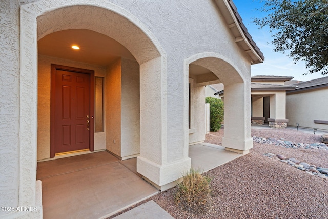 view of exterior entry