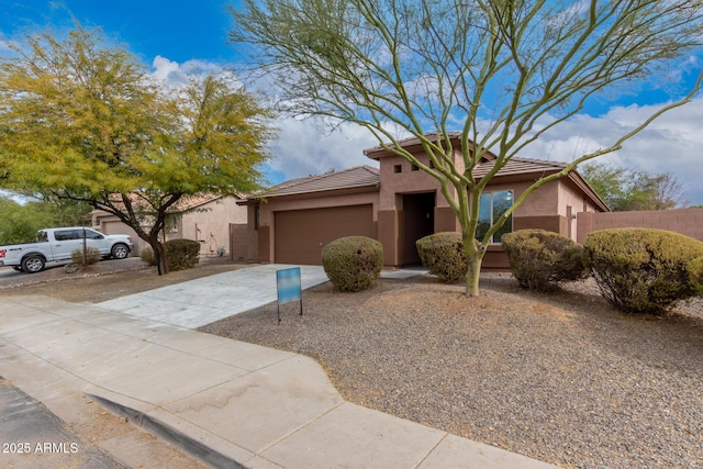 view of front of home featuring a garage