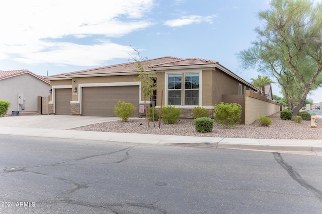 view of front of house featuring a garage