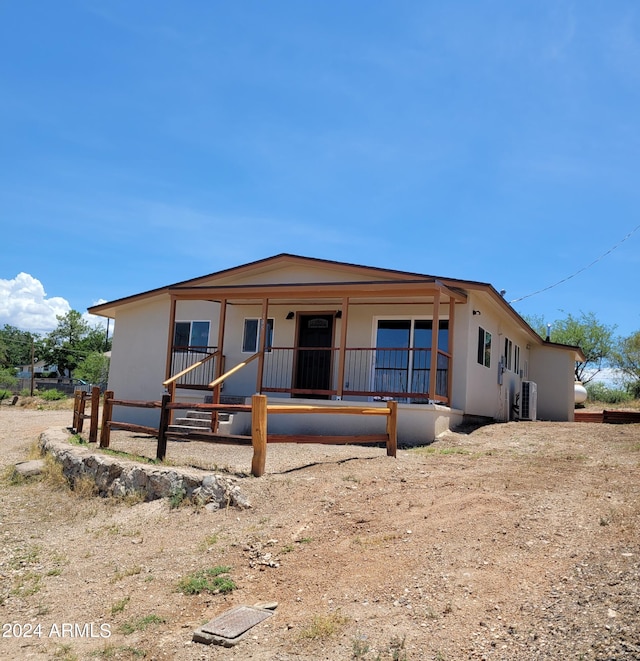 view of front of home with covered porch