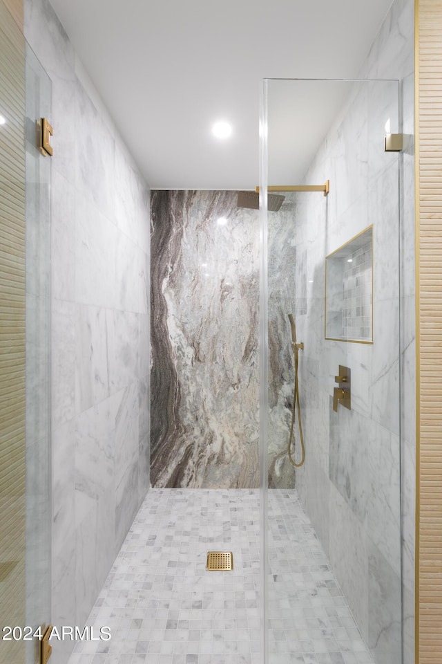 bathroom with walk in shower