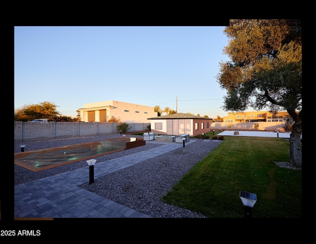 view of yard featuring a patio area