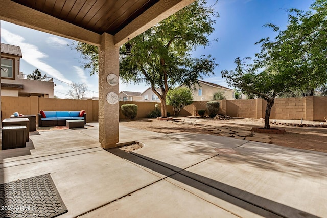 view of patio / terrace featuring an outdoor hangout area