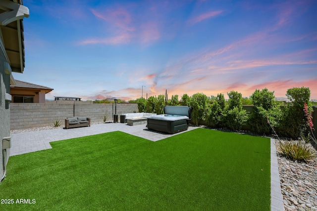 29339 N 135th Dr, Peoria, AZ 85383 - view of yard with a patio, a hot tub, and an outdoor hangout area