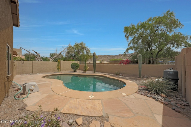 2627 E Gary Way, Phoenix, AZ 85042 - view of swimming pool featuring a fenced backyard and a patio