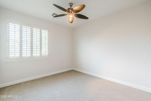 4389 E Muirfield St, Gilbert, AZ 85298 - carpeted spare room featuring ceiling fan, baseboards, and visible vents