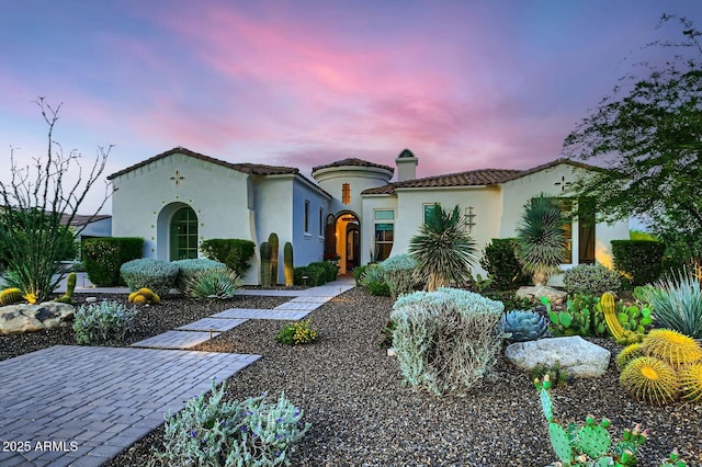 28609 N Cottonwood Basin Dr, Rio Verde, AZ 85263 - mediterranean / spanish-style house with a tile roof and stucco siding