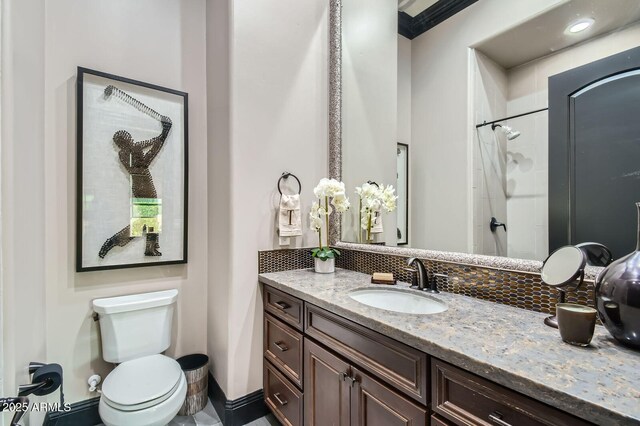 28609 N Cottonwood Basin Dr, Rio Verde, AZ 85263 - full bath with vanity, toilet, a shower, and baseboards