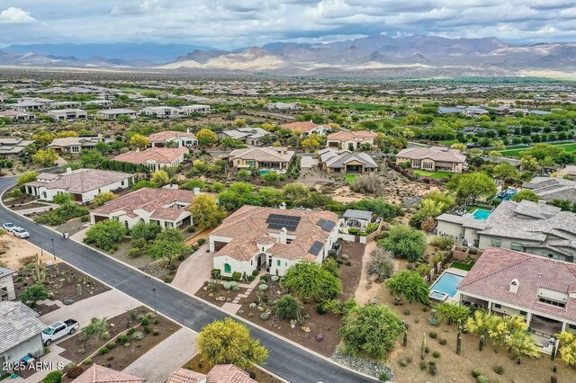 28609 N Cottonwood Basin Dr, Rio Verde, AZ 85263 - aerial view of residential area featuring a mountainous background