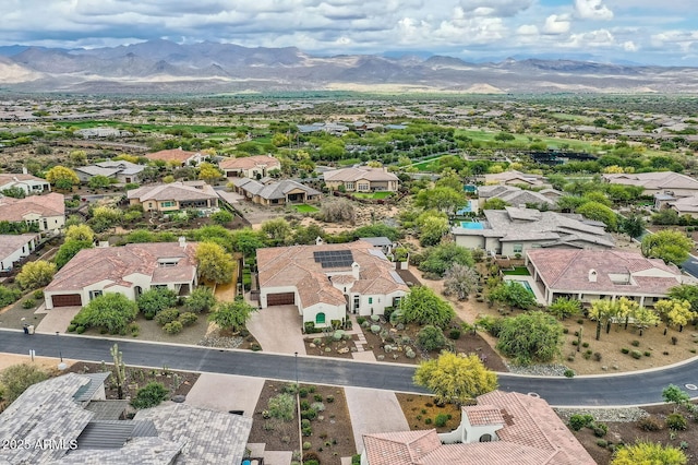 28609 N Cottonwood Basin Dr, Rio Verde, AZ 85263 - aerial view of residential area with a mountain backdrop