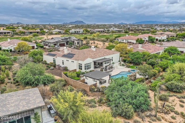 28609 N Cottonwood Basin Dr, Rio Verde, AZ 85263 - aerial view of residential area with mountains