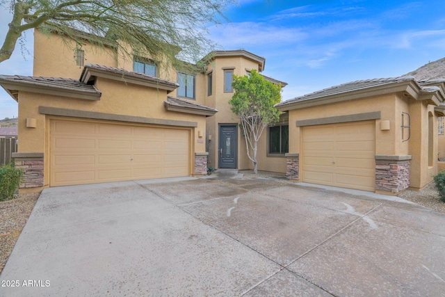 view of front of house featuring a garage