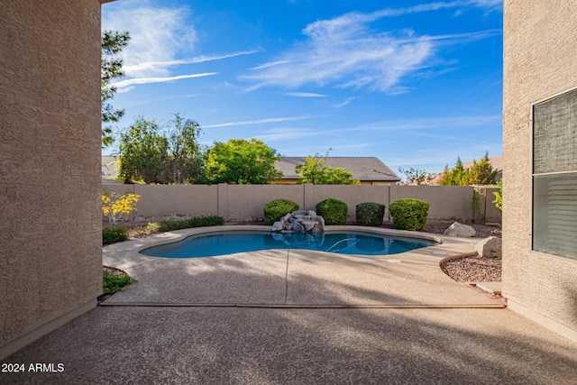 view of pool with a patio area