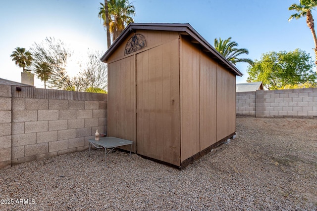 6424 E Aire Libre Ln, Scottsdale, AZ 85254 - view of shed featuring a fenced backyard