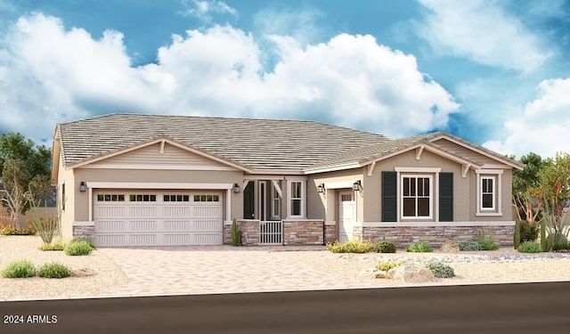 craftsman-style house with a garage