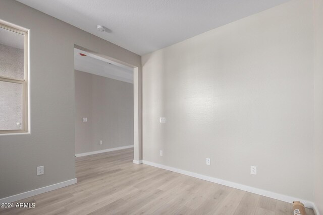 empty room featuring light hardwood / wood-style floors