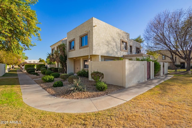 exterior space with a yard