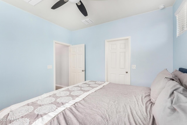 bedroom with ceiling fan