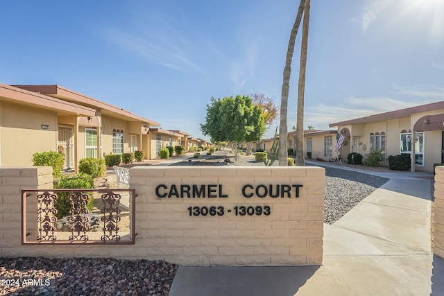 view of community / neighborhood sign