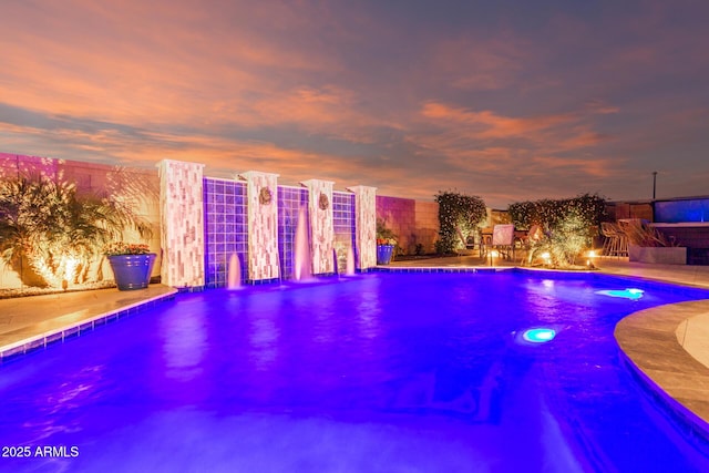 outdoor pool with fence