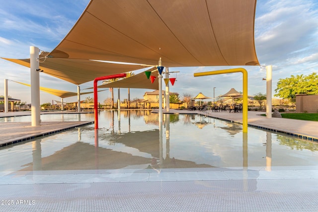 view of dock area
