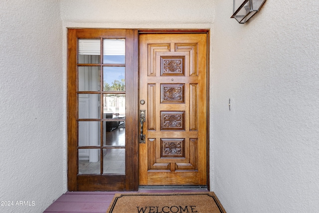 view of doorway to property