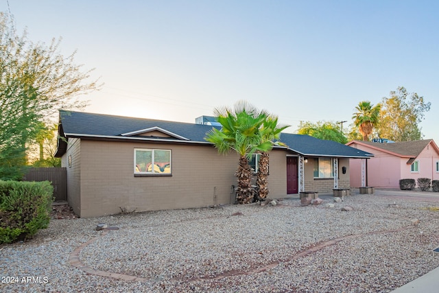 view of ranch-style home