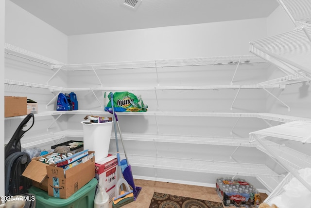 pantry with visible vents