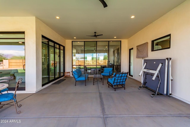 23008 E Galveston St, Mesa, AZ 85212 - view of patio / terrace featuring a ceiling fan