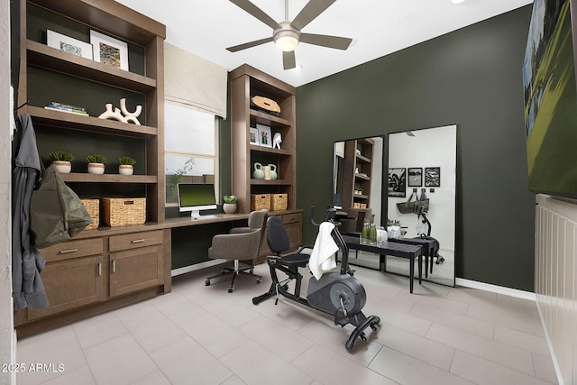 24223 W Illini St, Buckeye, AZ 85326 - office space with ceiling fan and built in desk