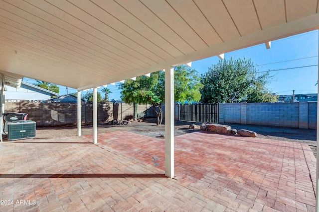 view of patio / terrace featuring central air condition unit