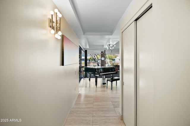 hallway with baseboards