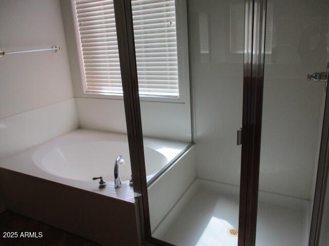32020 N 23rd Ave, Phoenix, AZ 85085 - bathroom featuring a bath and a stall shower