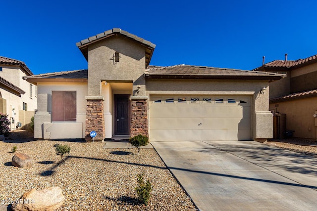 view of front of home featuring a garage