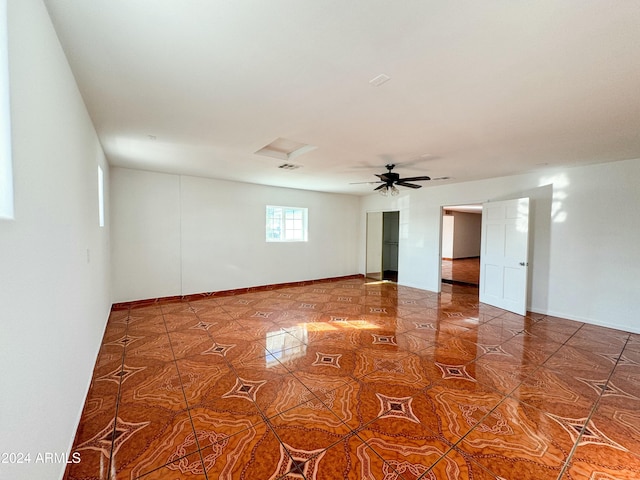 view of tiled spare room