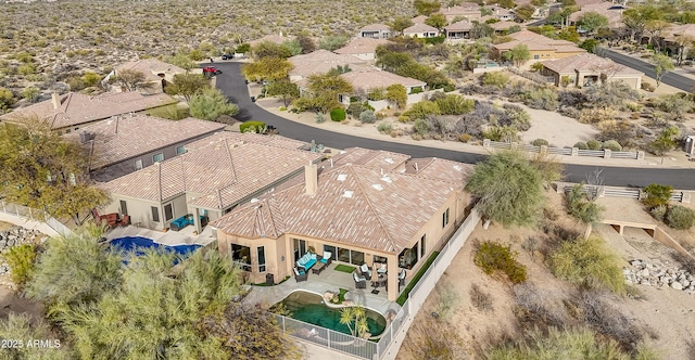 bird's eye view featuring a residential view