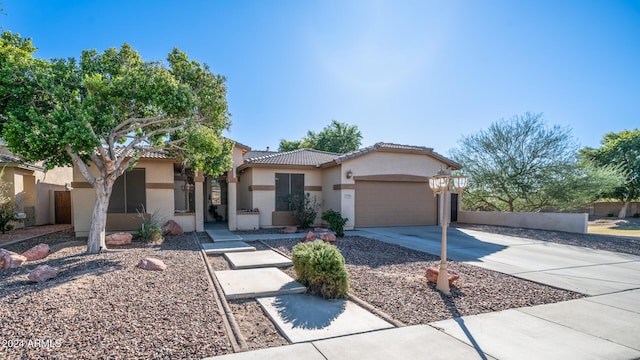 view of front of home featuring a garage