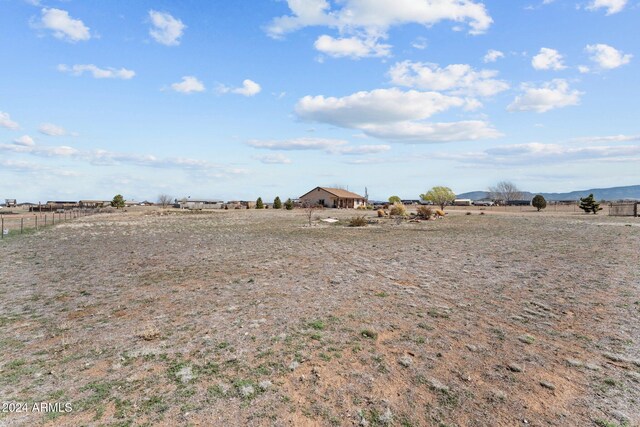 view of yard with a rural view