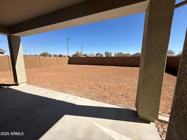 view of patio / terrace with a fenced backyard