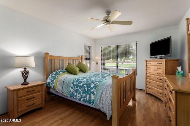9243 W Kimberly Way, Peoria, AZ 85382 - bedroom with light wood-type flooring and ceiling fan