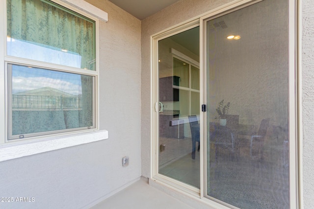 view of doorway to property