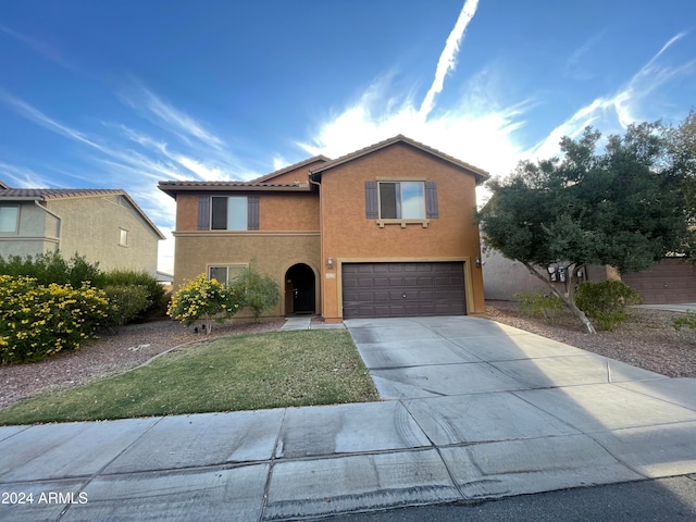 front facade featuring a garage