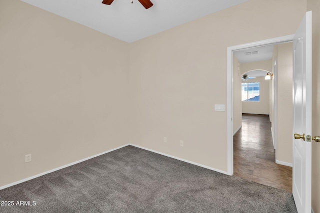 11318 W Monte Vista Rd, Avondale, AZ 85392 - unfurnished room featuring a ceiling fan and dark carpet