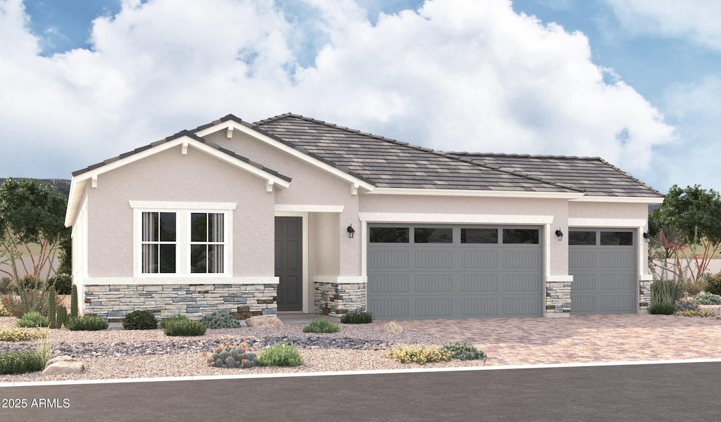 view of front of home featuring a garage