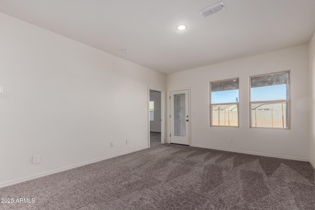 view of carpeted empty room