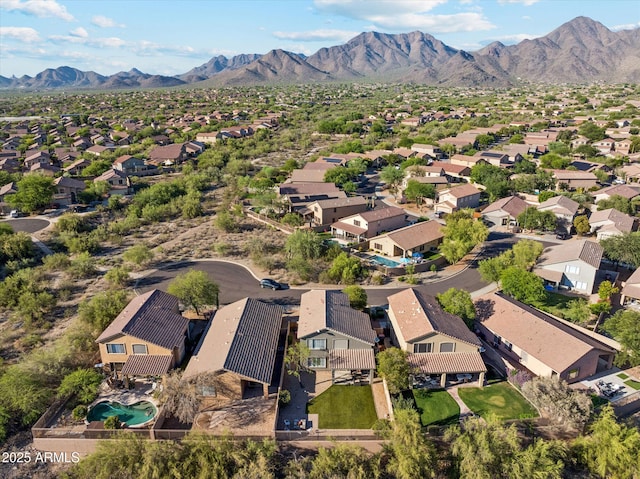 10252 E Butherus Dr, Scottsdale, AZ 85255 - aerial perspective of suburban area featuring mountains