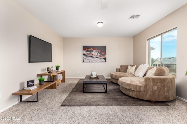 view of carpeted living room