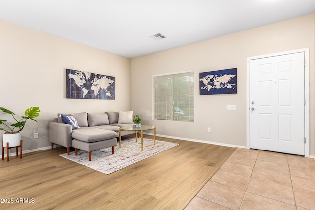 interior space with light hardwood / wood-style floors