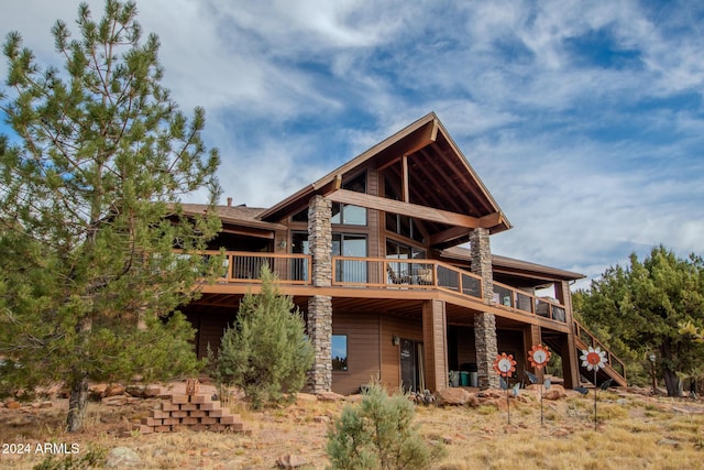 6641 W Wolfpaw Ln, Pine, AZ 85544 - back of house featuring a deck