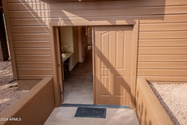 view of doorway to property